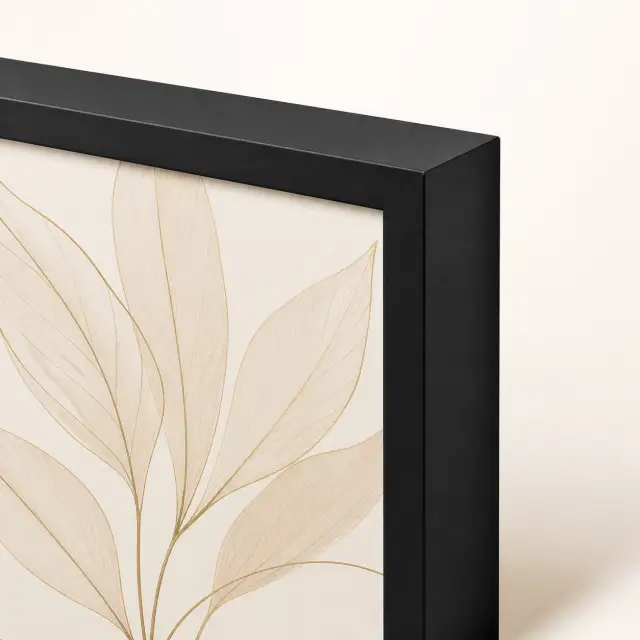 Detalhe da Moldura Caixa para quadro decorativo